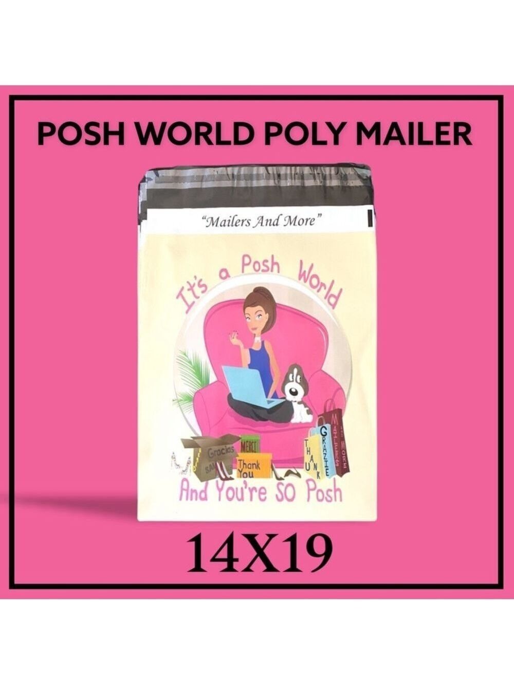 25 14X19 Posh World Poly Mailers PRICE IS FIRM - Picture 11 of 12